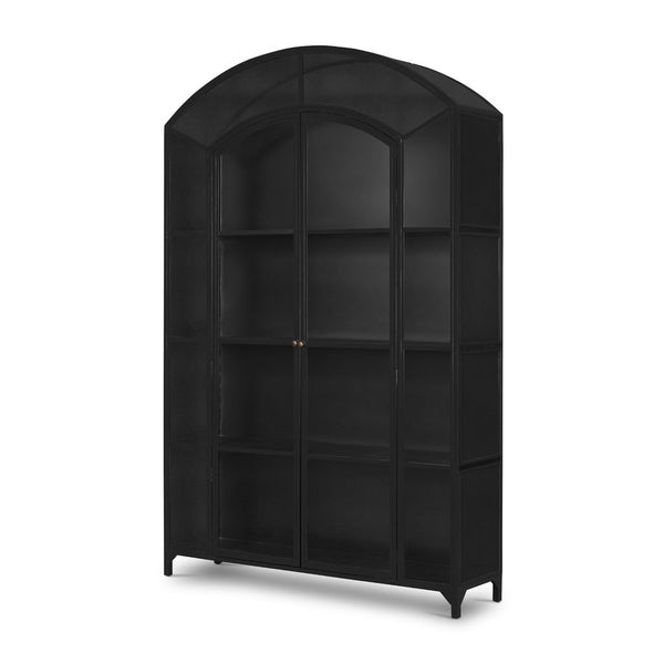 Belmont Wide Metal Cabinet, Black
