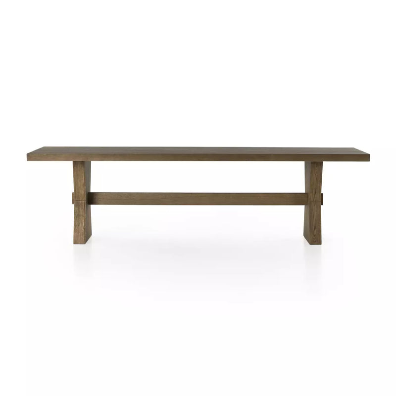 Tia Dining Table 108", Drifted Oak Solid