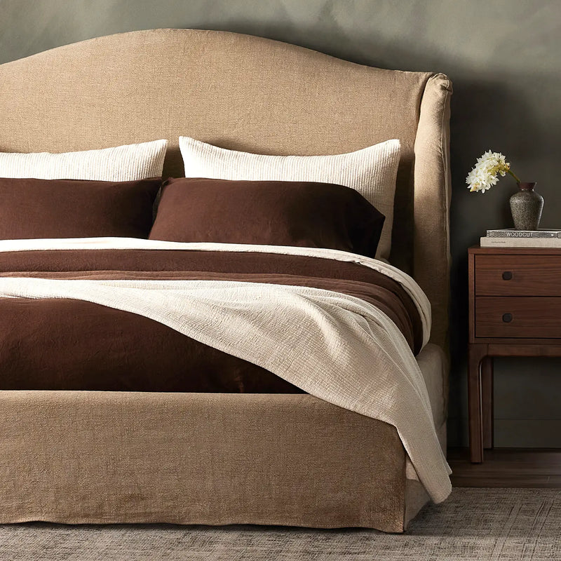 Meryl Slipcover King Bed-Broadway Canvas