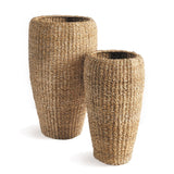 Seagrass Tall Round Planters St/2