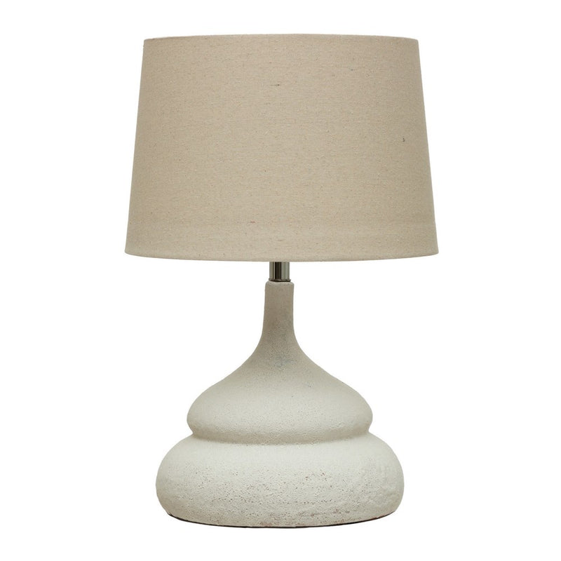 Modern White Terra Cotta Table Lamp | GLORIA