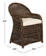Newton Wicker Arm Chair With Cushion